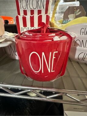Rae Dunn Red Valentine Ceramic Nesting Measuring Cups